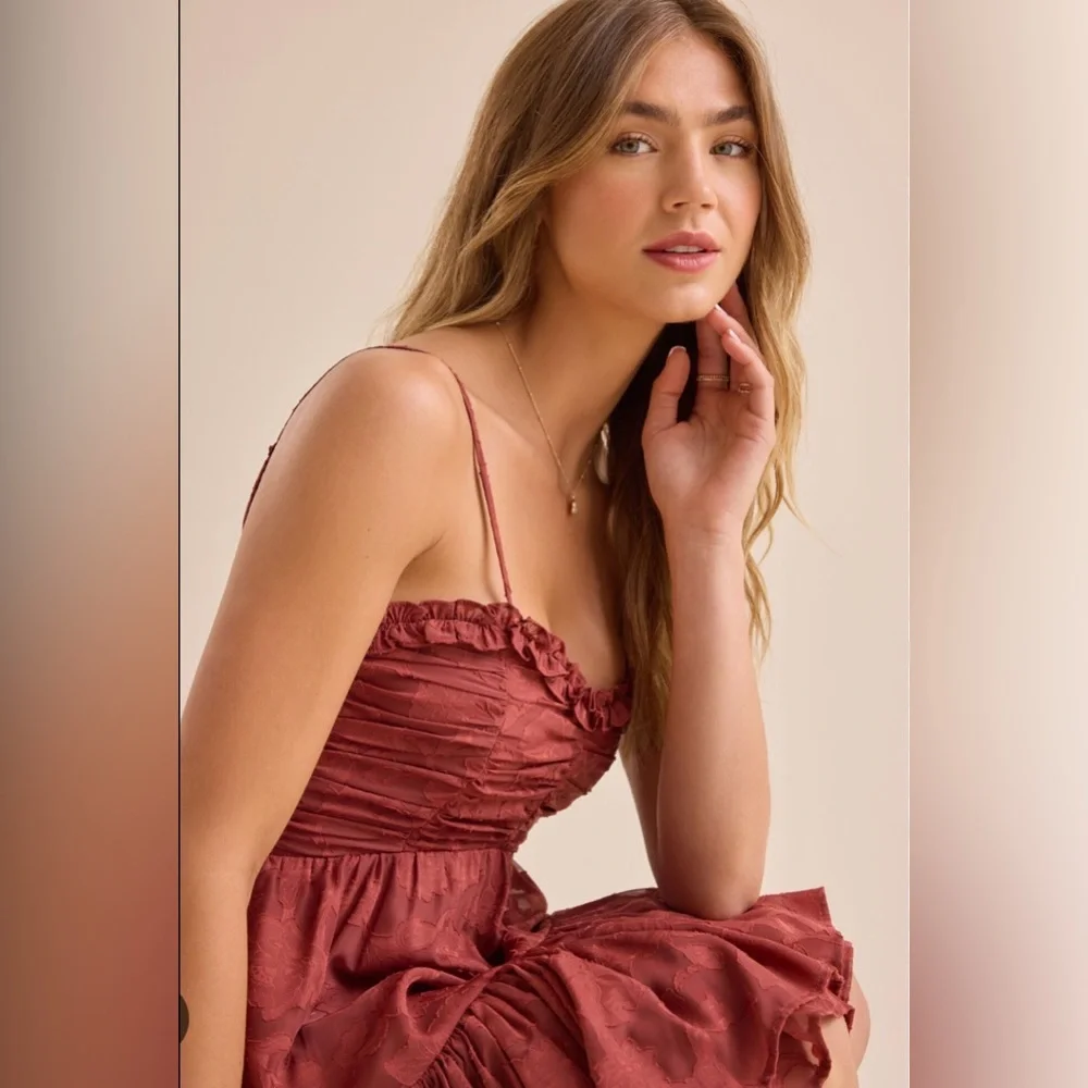 Altar'd State Burgundy Mini Dress - Picture 3 of 7